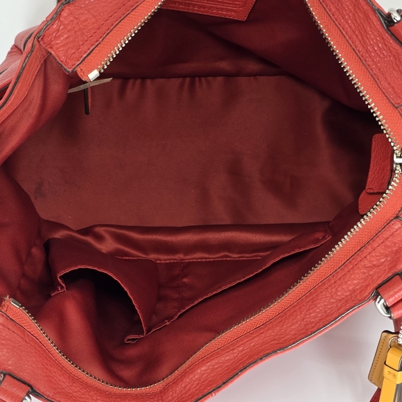 Coach Park Carrie Tote Cranberry Red Orange Pebbled Leather F23284 👜 - Picture 11 of 11